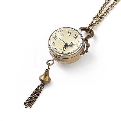 Alloy Round Pendant Necklace Quartz Pocket Watch WACH-N011-07A-1