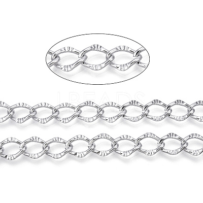 Aluminium Textured Curb Chains CHA-T001-43S-1