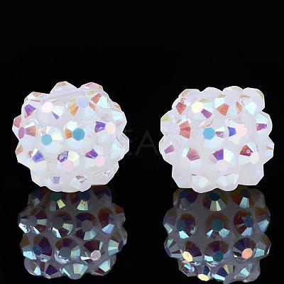 Resin Rhinestone Beads RESI-S253-12mm-GAB1-1