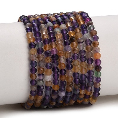 Natural Purple Fluorite Beads Strands GG-CBA753B-A01-3mm-1