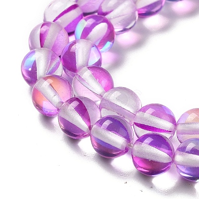 Synthetic Moonstone Beads Strands G-P528-J01-19-1