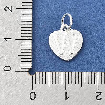 925 Sterling Silver Heart with Capital Letter Charms STER-S009-13W-S-1