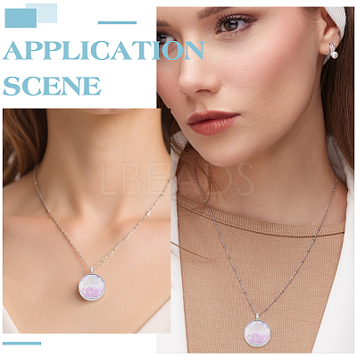 2Pcs 304 Stainless Stee Locket Pendants STAS-HY0002-24P-1