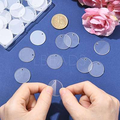 40Pcs Transparent Acrylic Pendants OACR-FS0002-79-1