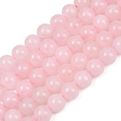 Round Natural Rose Quartz Gemstone Bead Strands G-J333-02-12mm-1