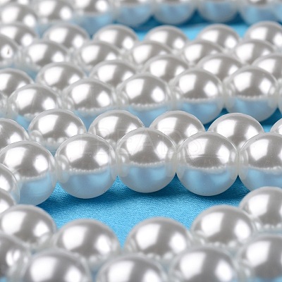 ABS Plastic Imitation Pearl Round Beads MACR-S789-6mm-01-1