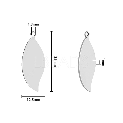 201 Stainless Steel Pendants STAS-FH0001-79-1