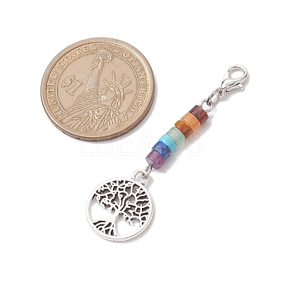 Alloy Tree of Life Pendant Decorations HJEW-JM02062-05-1