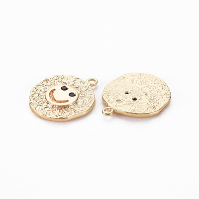Brass Micro Pave Black Cubic Zirconia Pendants KK-S356-683A-1