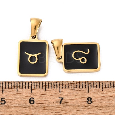 304 Stainless Steel Enamel Pendants STAS-I353-06G-A-1