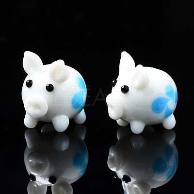 Handmade Bumpy Lampwork Beads Strands LAMP-Q031-015-1
