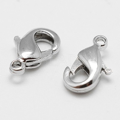 Brass Lobster Claw Clasps KK-P058-01P-NR-1
