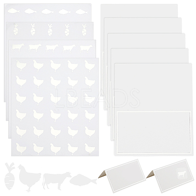 8 Sheets 4 Styles PVC Waterproof Self-Adhesive Sticker STIC-OC0001-13B-1