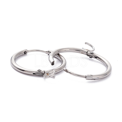 Tarnish Resistant 201 Stainless Steel Huggie Hoop Earring Findings STAS-P283-01O-P-1