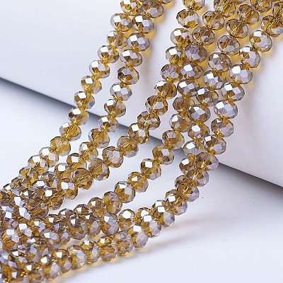 Electroplate Glass Beads Strands EGLA-A034-T2mm-A12-1