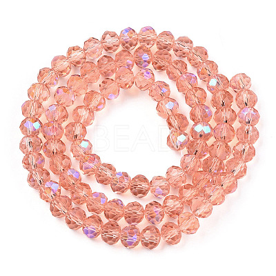 Electroplate Glass Beads Strands EGLA-A034-T3mm-L24-1