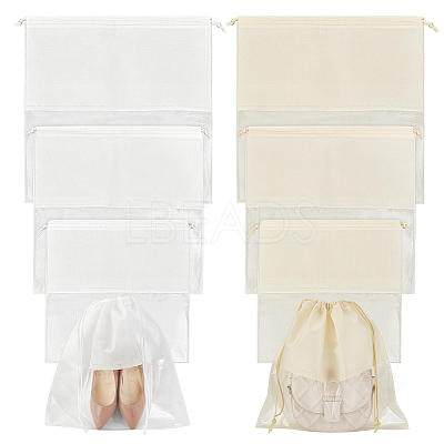 6Pcs 6 Styles Rectangle Non-woven Fabric Packing Pouches Drawstring Bags ABAG-OC0001-09-1
