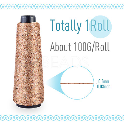 Polyester & Metallic Wrapped Core Cord OCOR-TAC0015-31B-1