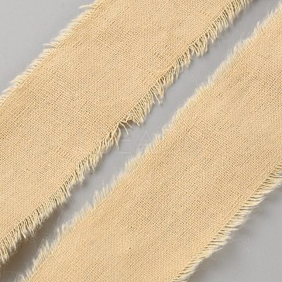 Cotton Frayed Ribbons OCOR-WH0036-46D-1