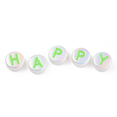 UV Plating Enamel Acrylic Beads PACR-N015-01C-1