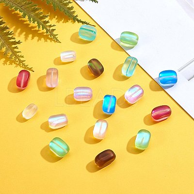 48Pcs 8 Colors Synthetic Moonstone Beads Strands G-SZ0001-05-1