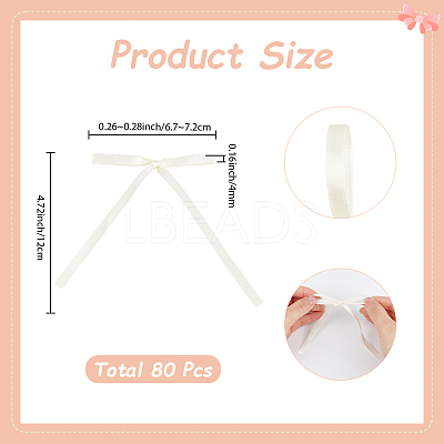80Pcs Bowknot Polyester Ornament Accessories FIND-SC0020-89A-1