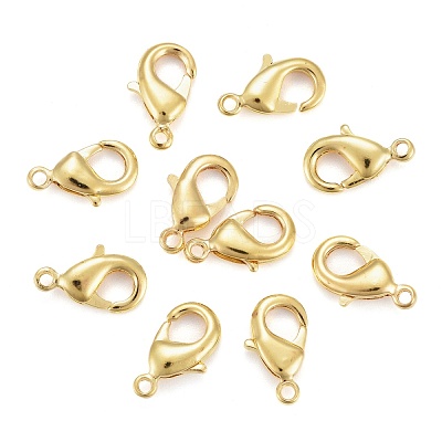 Brass Lobster Claw Clasps X-KK-902-G-NF-1
