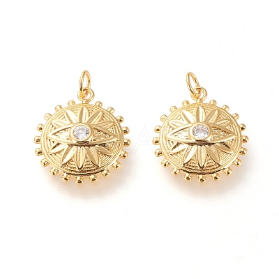Brass Pendants ZIRC-L098-026G-1