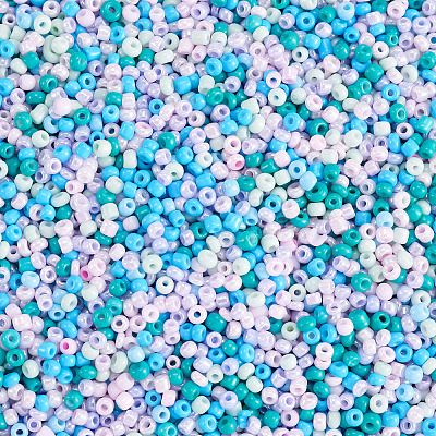 Opaque Glass Round Seed Beads GLAA-TAC0025-07A-01-1