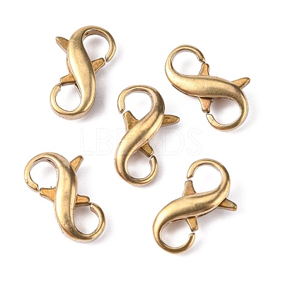 Brass Double Opening Lobster Claw Clasps KK-WH0043-10A-1