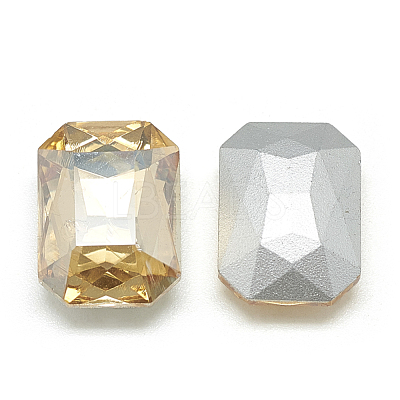 Pointed Back Glass Rhinestone Cabochons RGLA-T079-13x18mm-06-1