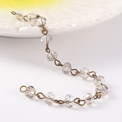 Handmade Glass Beaded Chains for Necklaces Bracelets Making AJEW-JB00172-1