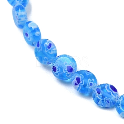 Handmade Millefiori Lampwork Beads Strands LAMP-G166-17A-03-1