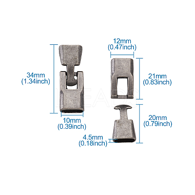 Alloy Snap Lock Clasps LS-PALLOY-TAC0009-24AS-1