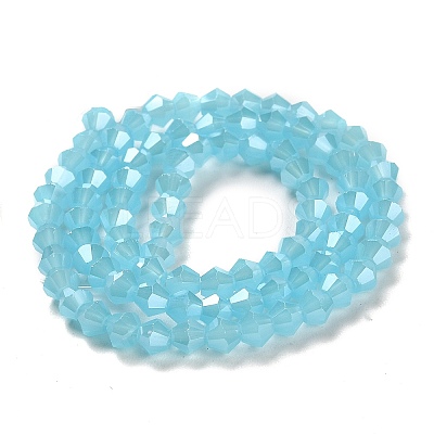 Imitation Jade Electroplate Glass Beads Strands LS-GLAA-F029-J4mm-C03-1