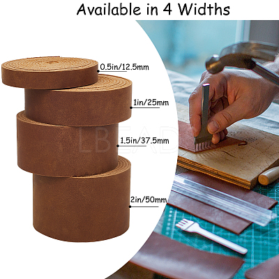 2M Flat AB Grade Cowhide Leather Cord AJEW-WH0479-73F-02-1