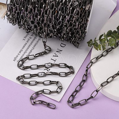 Iron Paperclip Chains CH-R025-13x6mm-B-1
