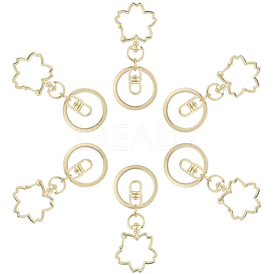 18Pcs Alloy Keychain Clasps KEYC-SC0001-72G-1