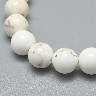Natural Magnesite Bead Stretch Bracelets BJEW-K212-B-008-1