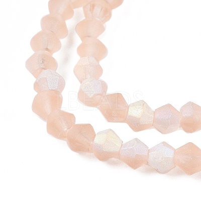 Imitate Austrian Crystal Bicone Frosted Glass Beads Strands EGLA-A039-T3mm-MB12-1