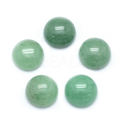 Natural Green Aventurine Cabochons G-P393-R15-8MM-1