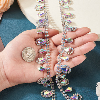 1 Yard Iron Rhinestone Strass Chains FIND-PJ0001-44B-1