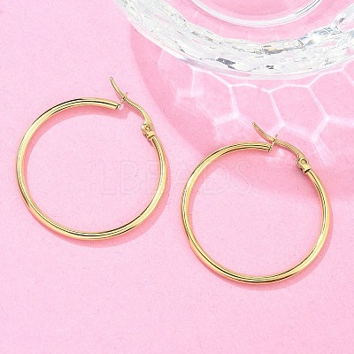 Ion Plating(IP) 304 Stainless Steel Hoop Earrings EJEW-N0016-11G-E-1