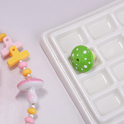 25Pcs 5 Colors Opaque Acrylic Beads MACR-PA0001-60-1