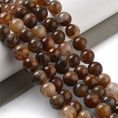Natural Yellow Tiger Eye Beads Strands G-H238-8mm-1
