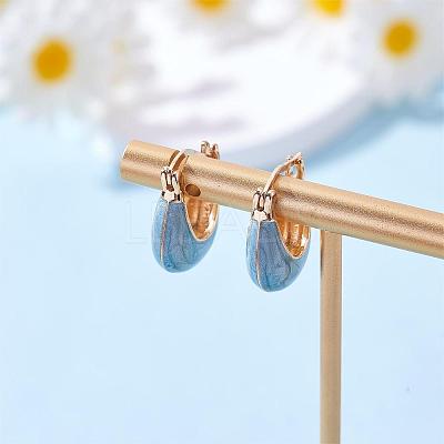 Enamel Arch Hoop Earrings JE1109C-1