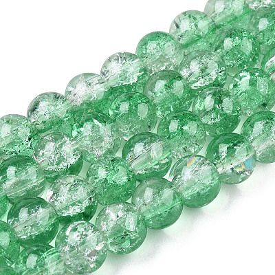 Baking Paint Crackle Glass Bead Strands CCG-S001-4mm-19-1