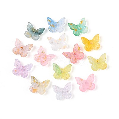 Gradient Color Transparent Acrylic Beads OACR-SZC0009-01-1