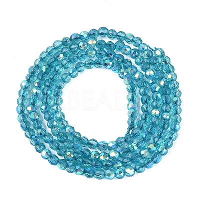 Transparent Glass Beads Strands EGLA-N028-01A-A05-1