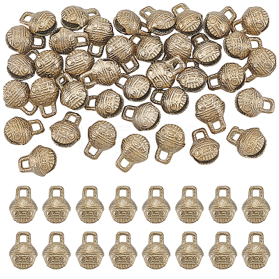 40Pcs Brass Bell Charms KK-UN0005-55-1